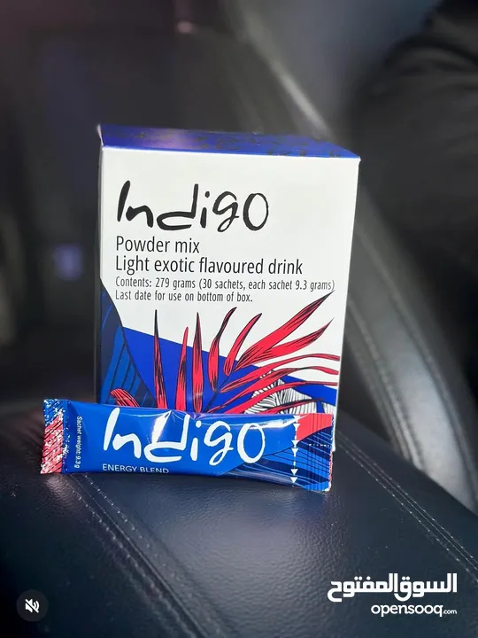 مشروب Indigo طبيعي غني بالمكونات النباتية  Indigo مشروب نباتي لتعزيز النشاط  مشروب صحي بنكهة طبيعية