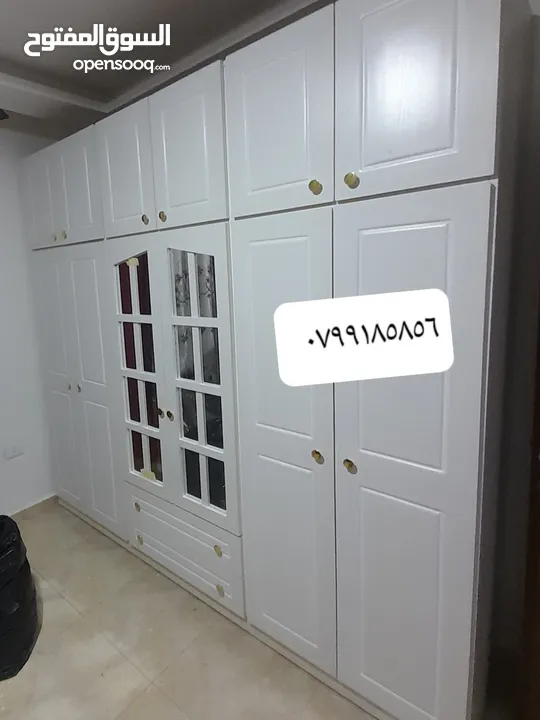 خزائن ملابس خشب لامنيت 18م لاتيه او حسب الطلب احجام كبيره درف او سحاب جميع الوان