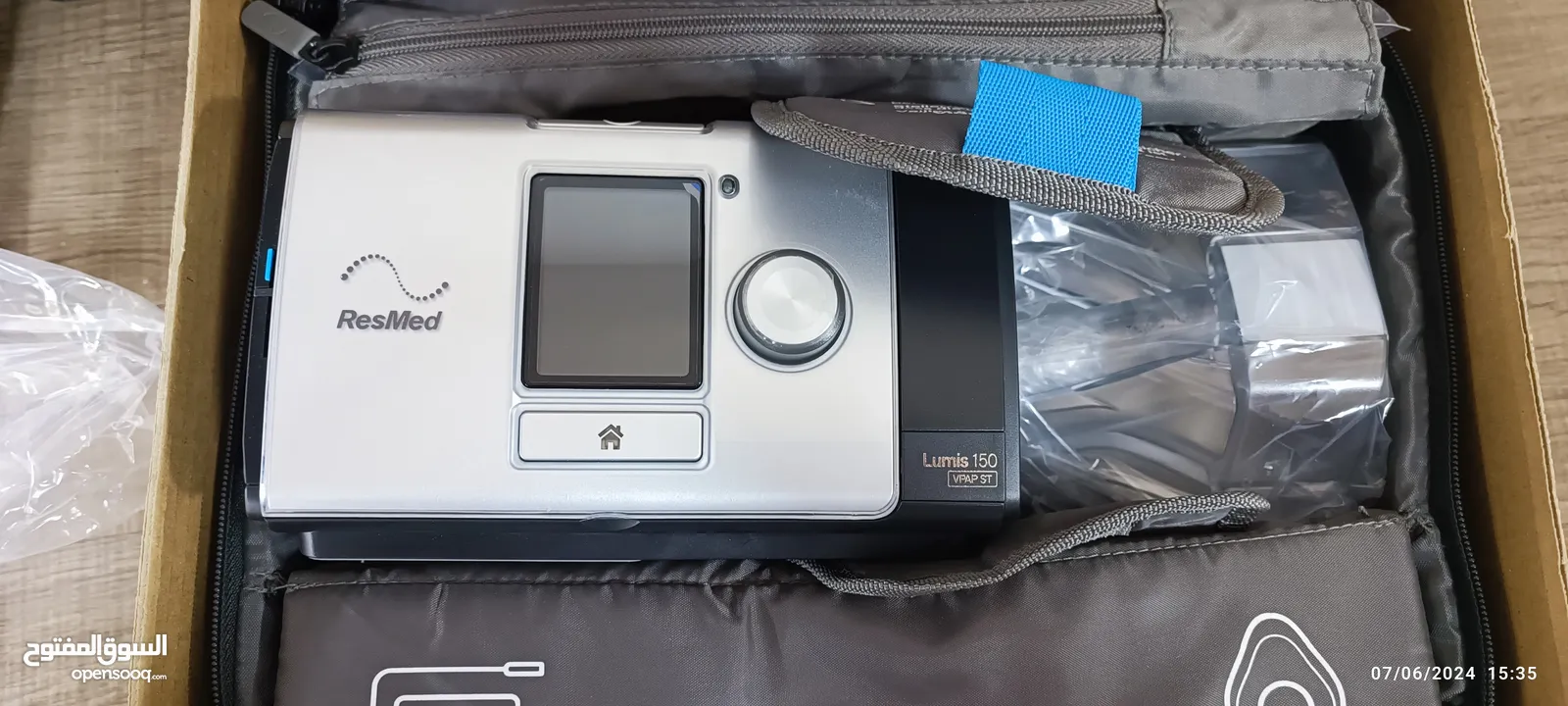 Resmed , bipap ST, تنفس ، جهاز طارد ثاني اكسيد الكربون ، Resmed Lumis 150 ST