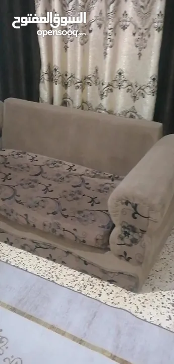 طقم سعودي كورنر لون بني خشب لاتي