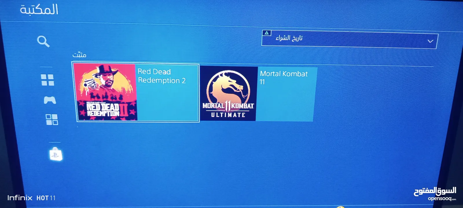 حساب بلايستيشن امريكي عليه لعبتان red ded redemption 2/mortal kombat11