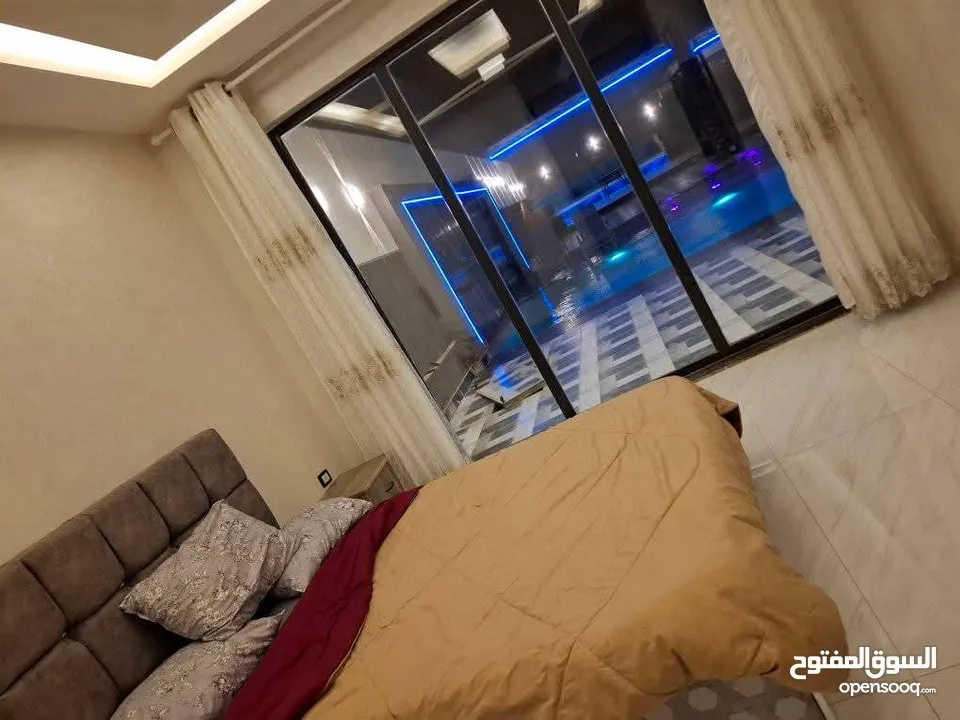 شاليه البحر الميت اول الراما جديد وفخم ومميز للايجار اليومي اوشهري او سنوي