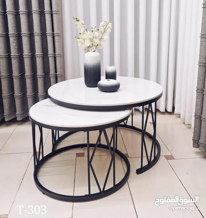 طقم طاولة وسط قطعتين
