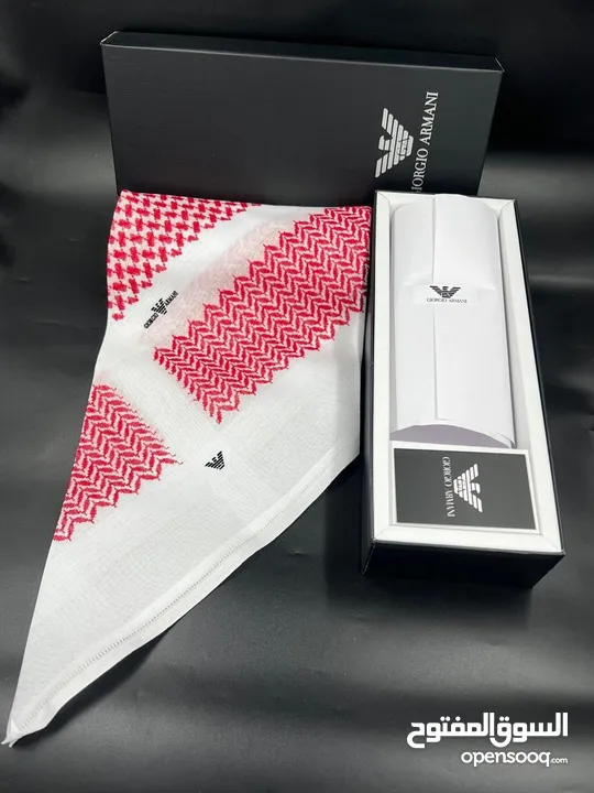 شماغ احمر وابيض جفنشي وكارتير ومونت بلانك جميع الماركات هاي كوالتي مع الملحقات احدث البصمات 2025