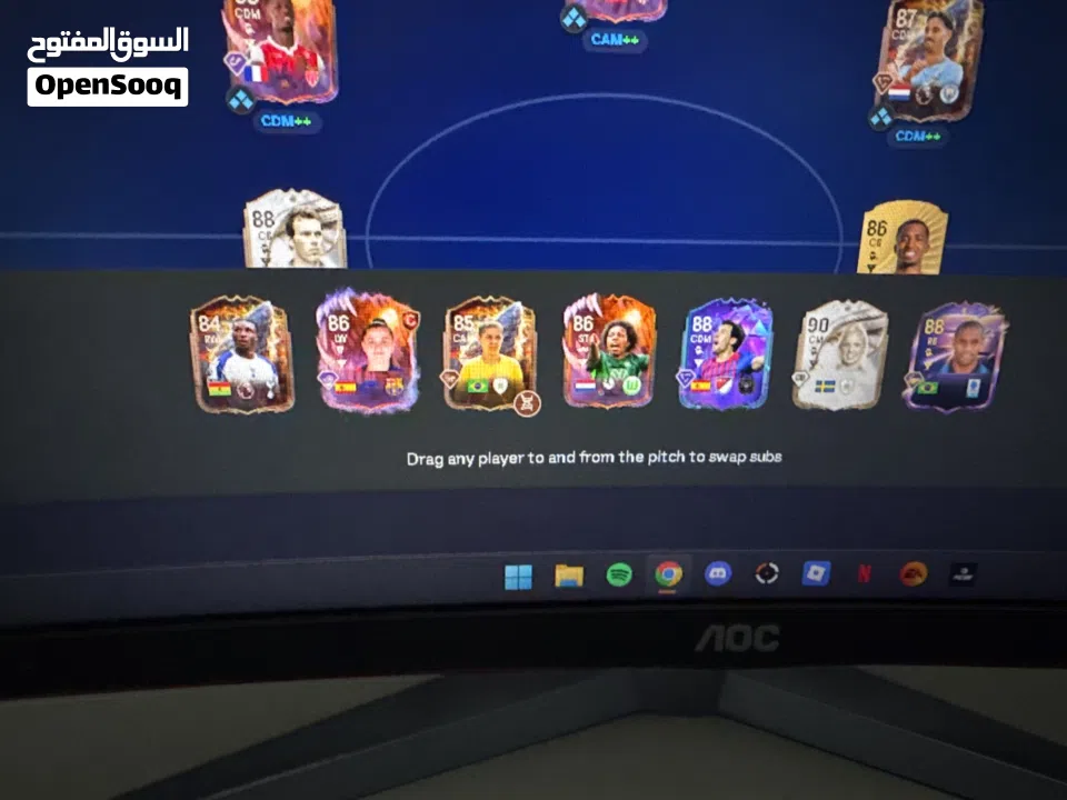 حساب fc26 للبيع فيه ثلاث ايكونات قارينشا بلانك و سيقير الوسط السويديه و ريندرز( مقطوع عن السوق) PC