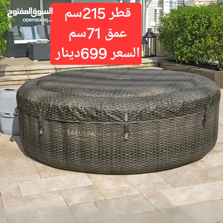 جاكوزي jacuzzi بعدة احجام اجمل جلسات الاسترخاء للمنازل ومراكز العلاج الطبيعي والتجميل
