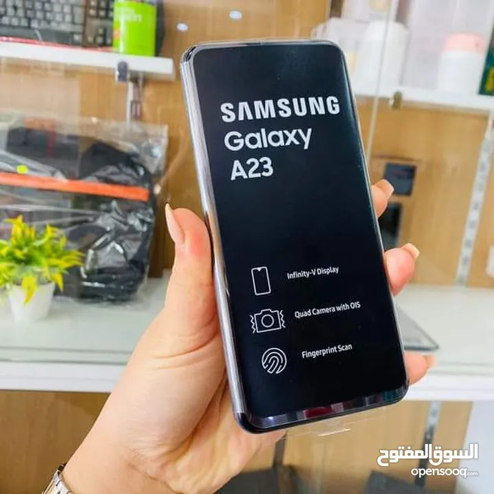 اخو الجديد Samsung A23 رام 6 واضافه 6 ججيا 128 بدون كرتونه أغراضة الأصلية متوفر توصيل