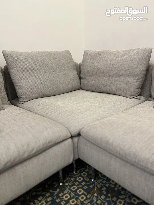 Corner Sofa ( From IKEA ) 10-seats, big area ( 4.77m x 2.91m )  أريكة زاوية مريحة جدا ( 10 مقاعد )