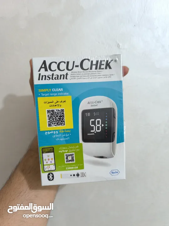 جهاز قياس السكر Accu-Chek جديد بالكرتون