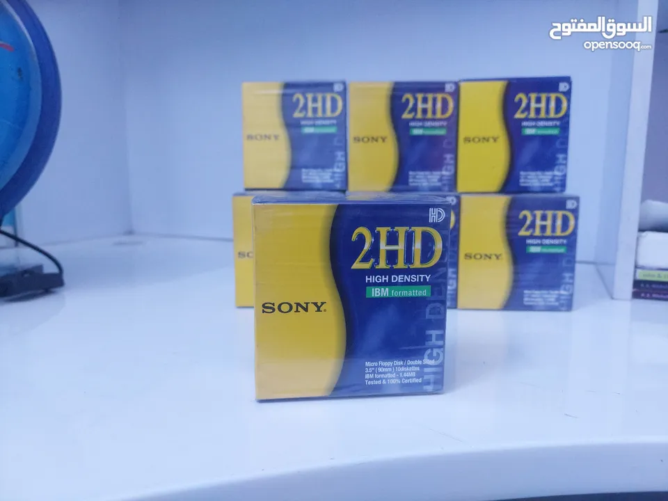 صندوق 10 اقراص مرنة (فلوبي دسك) سوني جديد  Sony 10 floppy disk memory packets