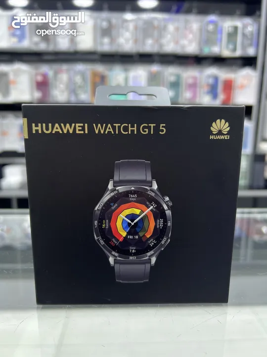 Huawei GT5 New (46mm) ساعة هواوي جيتي 5 الجديدة  2024 متوفر اللون الاسود المميز للغاية