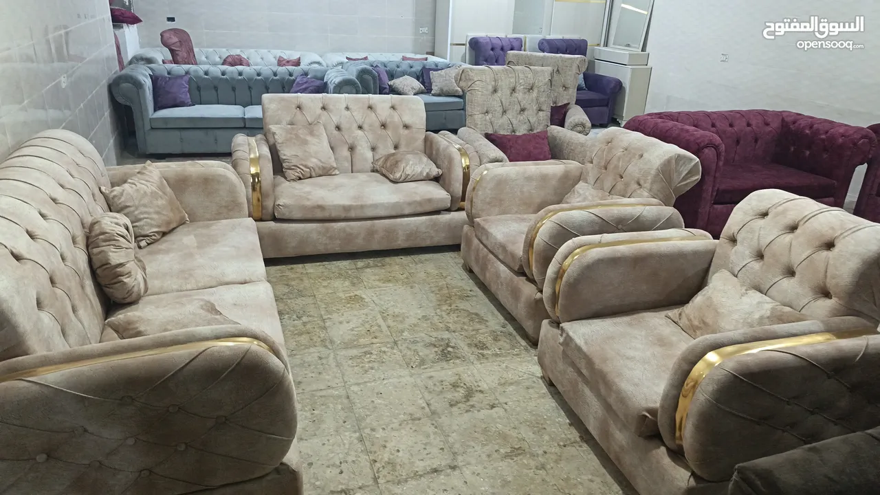 طقم ستيل فل كبتونيه 7 مقاعد