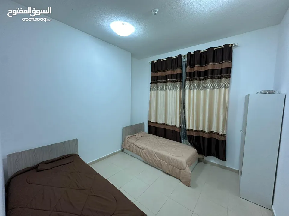 للايجار الشهري شقة غرفتين وصالة مفروشة بالكامل في عجمان أبراج السيتي تاور