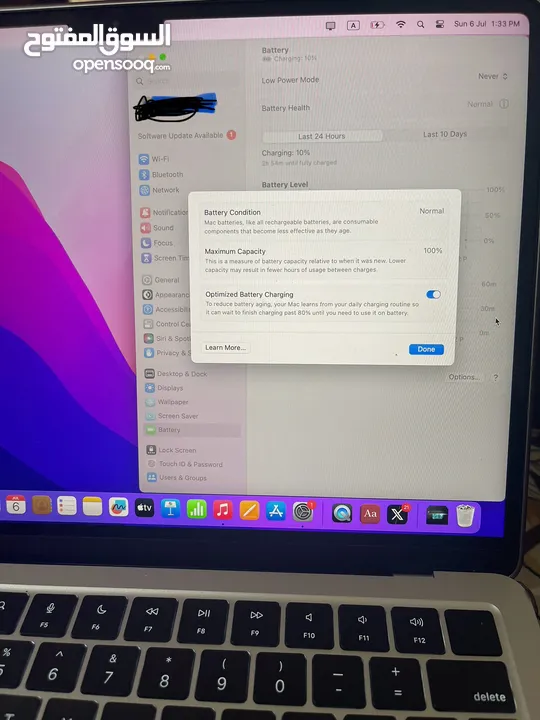 Macbook air m2 used for 2 weeks like new 100% battery health