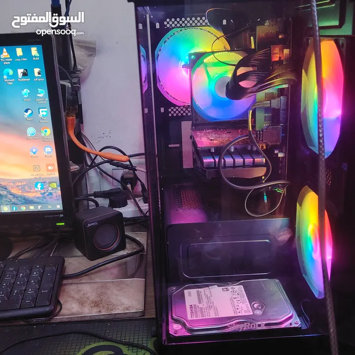 كمبيوتر جيمينج مستعمل اسبوع واحد مواصفات بالصور البيع بداعي التحديث السعر قابل للتفاوض بشكل بسيط