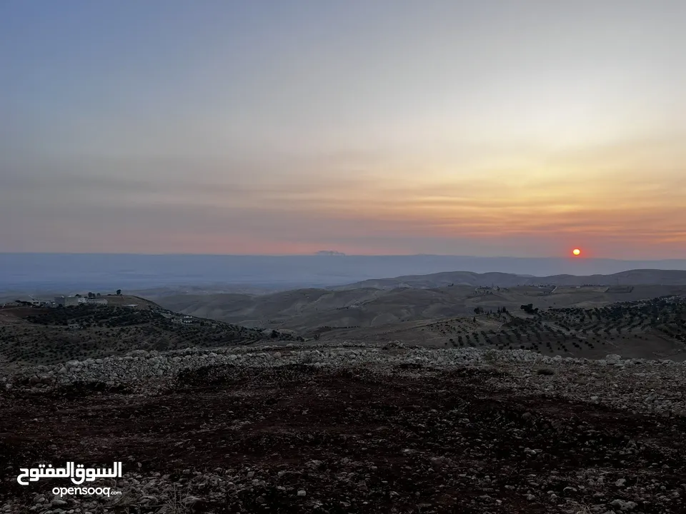 تملك الان فرصة العمر قطعة ارض من اراضي غرب عمان مطلة على فلسطين و الاغوار و البحر الميت و سد الكفرين