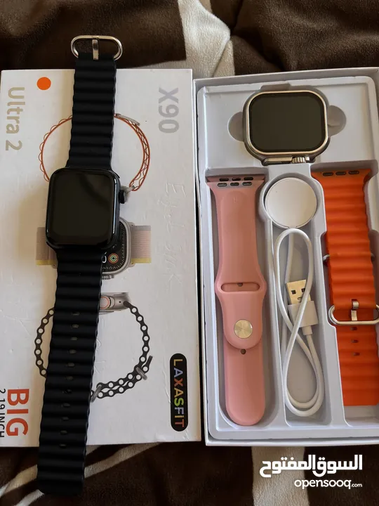 ساعة x90 ultra 2 +ساعة مطابقة ل  Apple Watch SE