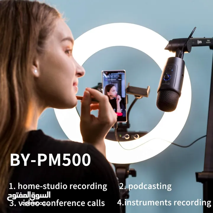 مايك تسجيل من براند بويا الأصلي الاحترافي ستريم يوتيوب Boya BY-PM500 Mic for PC & Smart Phone