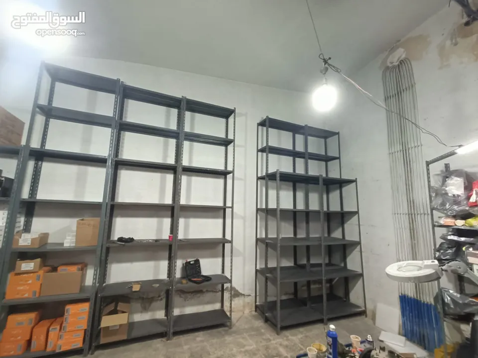 رفوف دكسون حديد تفصيل جديد للمحلات والمستودعات والشركات و المكاتب والعيادات والدوائر الحكومية  رفوف