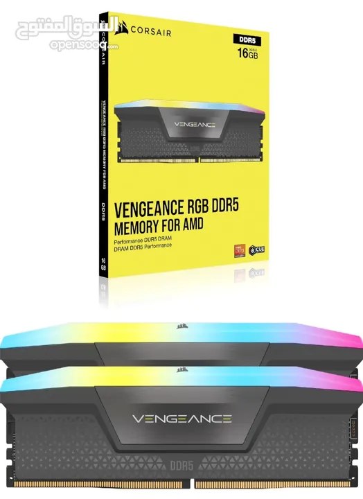 CORSAIR VENGEANCE RGB DDR5 RAM 64GB (2x32GB) 6000MHz CL30 AMD