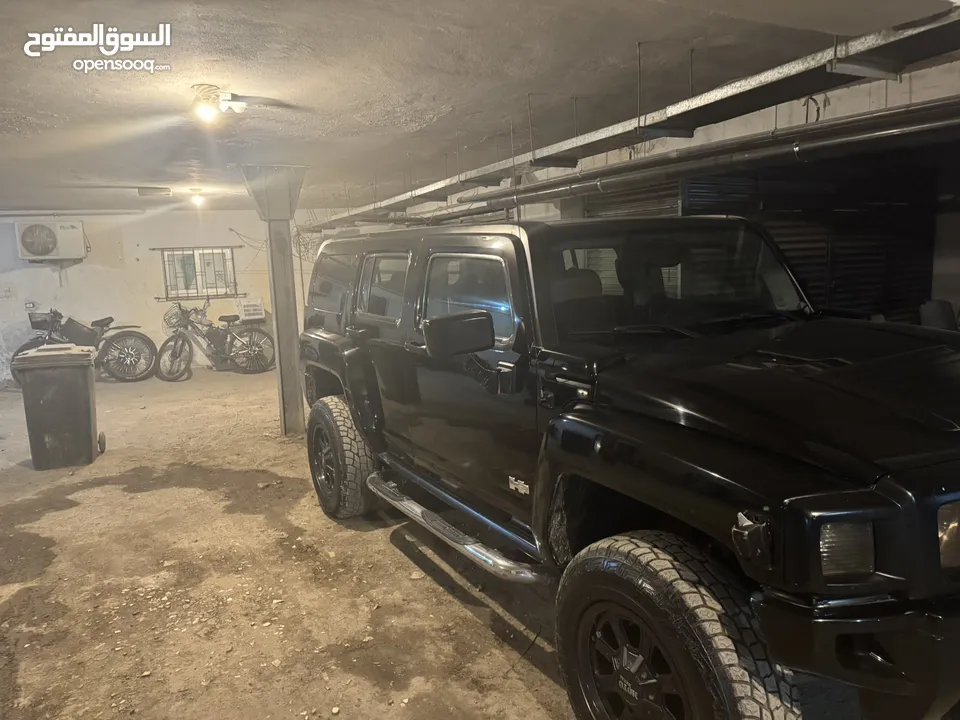 سياره همر H3 لون اسود موديل 2008 فحص كامل  فل كامل  3700cc ترخيص وتنازل منخفض مقسطه عالبنك او كاش