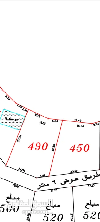 490 متر في بلعا داخل المخطط الهيكلي