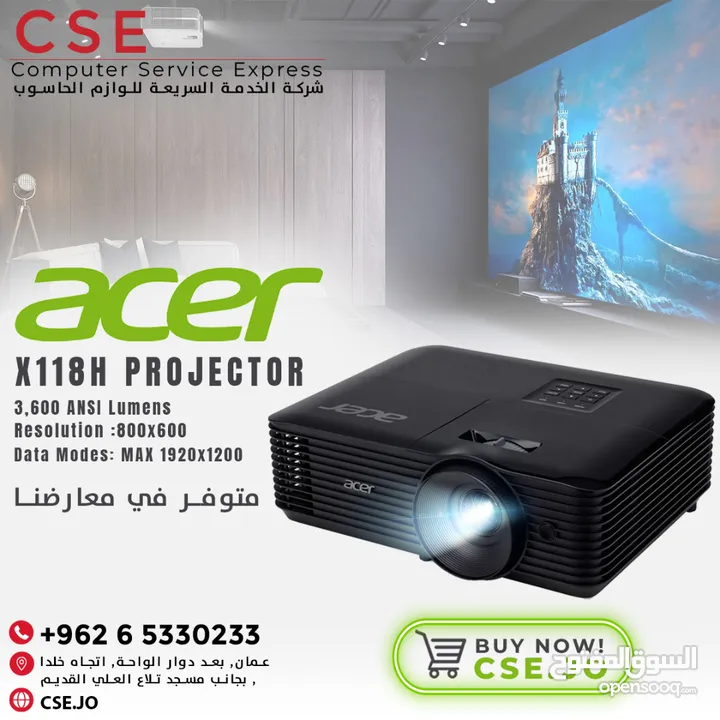 Acer X118H Projector بروجيكتر إيسر - (230607838) | السوق المفتوح