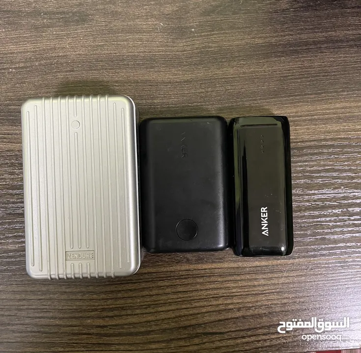 Anker 321 Power Bank, Anker PowerCore Plus 10050mAh and Zendure A8 26800mAh