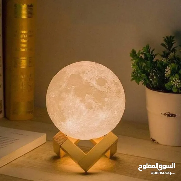 مجسم القمر المضيء هديه ديكور منظر هديه القمر المضئ 3D يضئ كل الالوان moon light هدايا اضائه ضوء