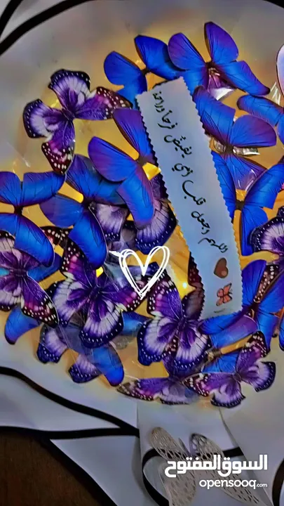 باقه فراشات 30 فراشه بتضوي وعليها العباره يلي بتناسبك