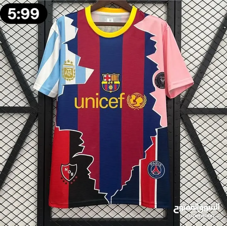 تيشيرتات واطقم رياضية   ميسي ورونالدو   مبابي ريال مدريد  لامين يامال برشلونة   المنتخب الاردني