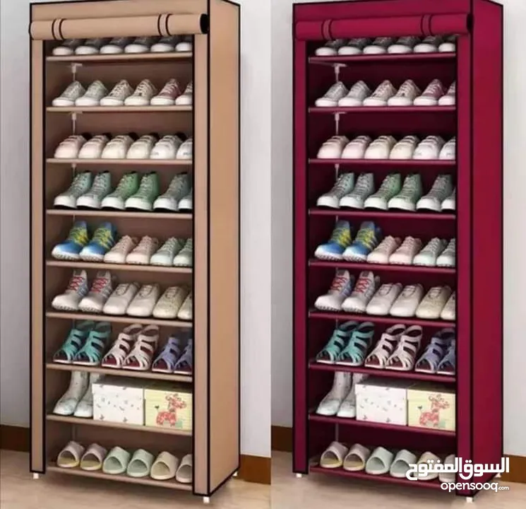 خزانة احذية قماش  مميزة جداً وانيقة تحتوي على رفوف عدد 9