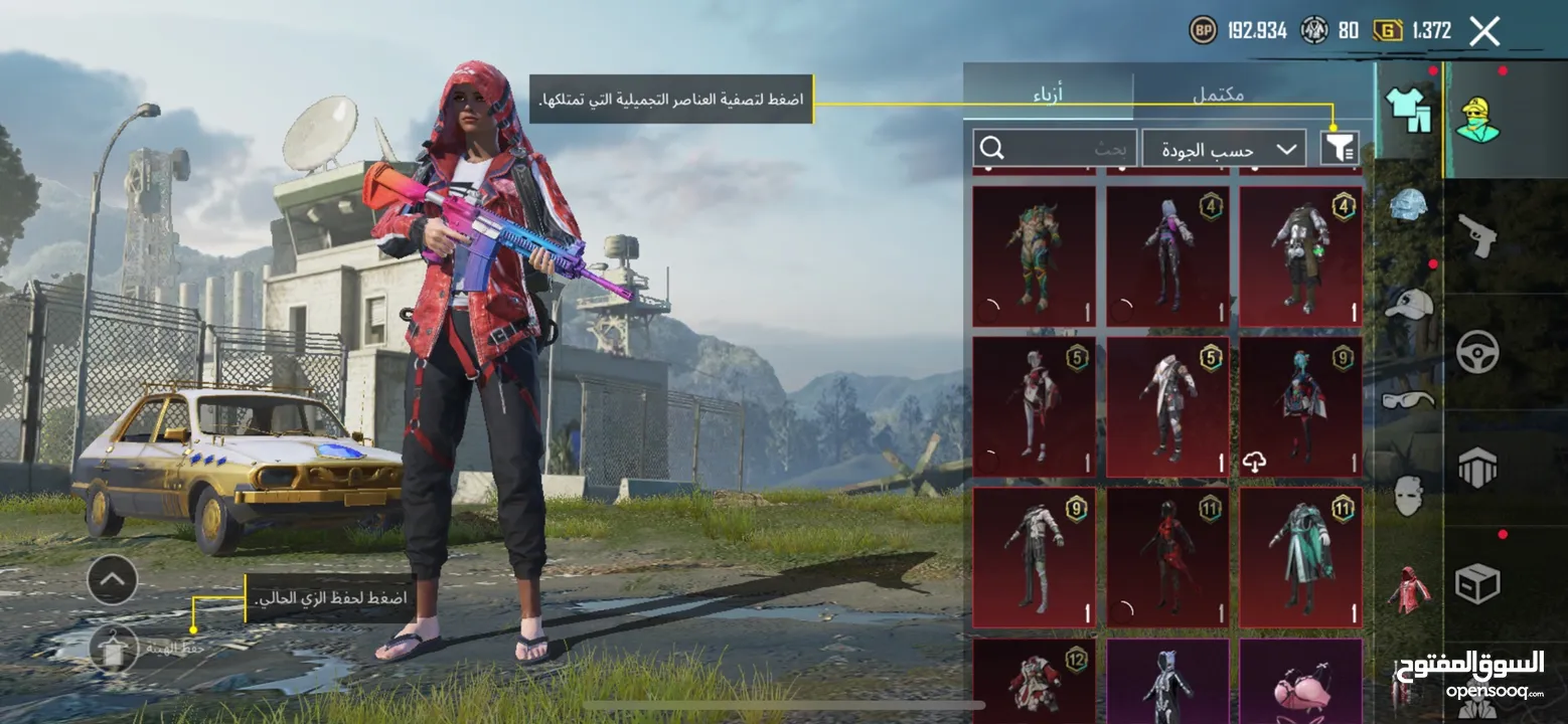 حساب ببجي للبيع 250