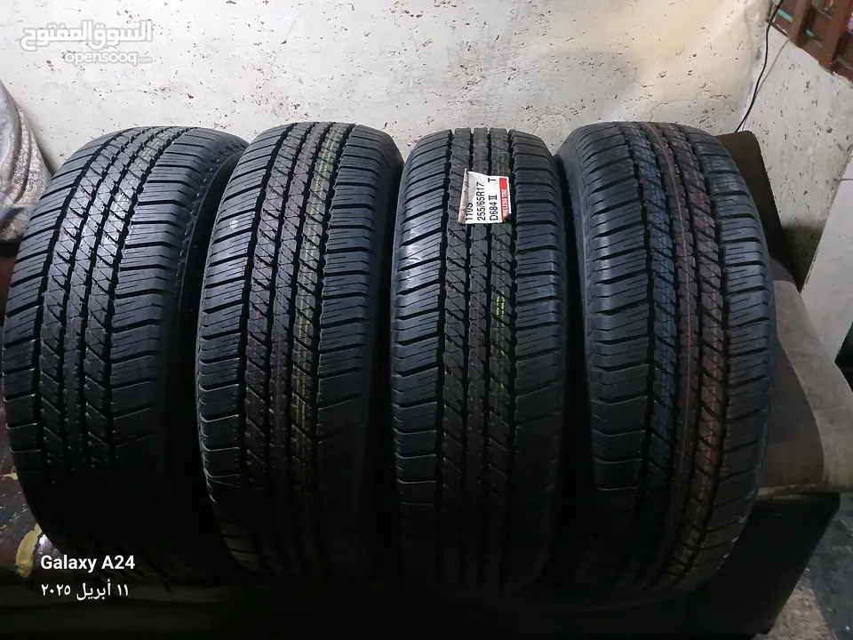 القياس 17 65 255 برجيستون زيرو ياباني اورجنال من اعلا المواصفات بالاطارات العالميه دبل قومه دبل ستيل