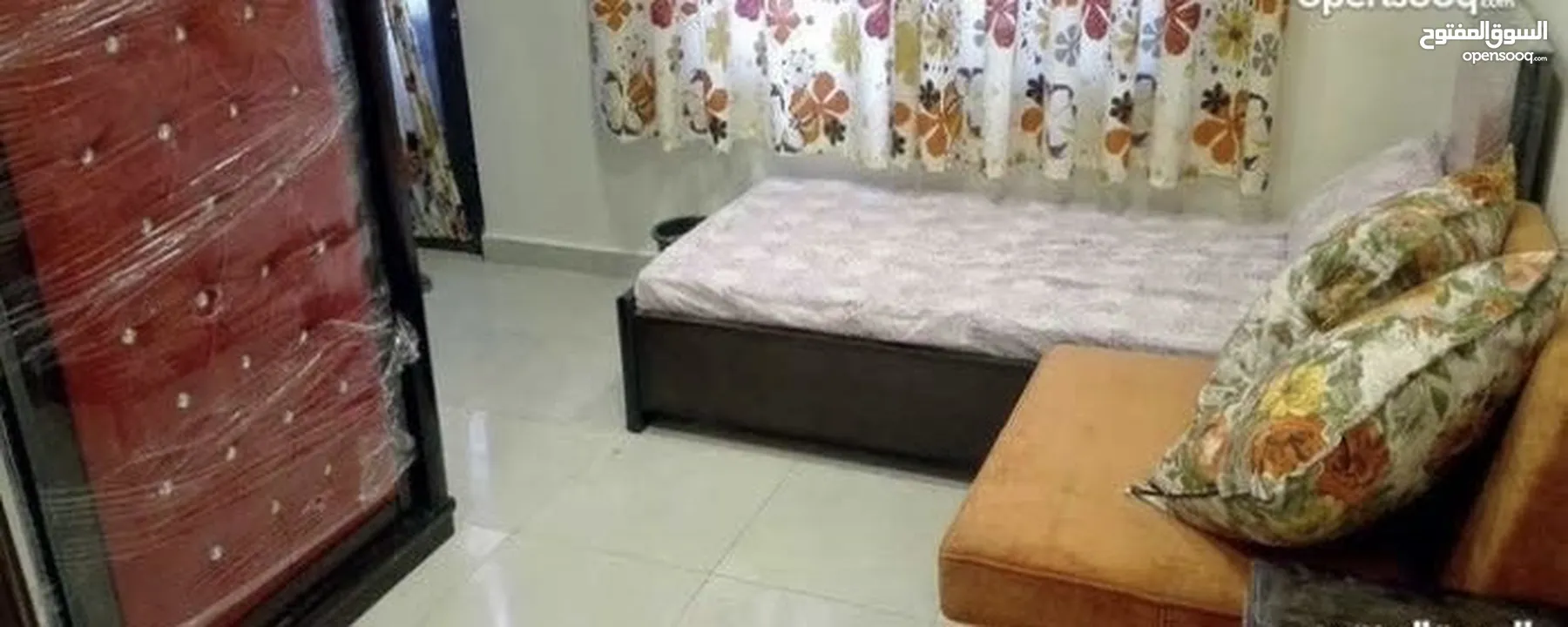 أستديوهات مفروشه بالكامل ديلوكس غرفه وصاله وغرفه ومطبخ وحمام طابق ارضي قرب محكمة شمال عمان