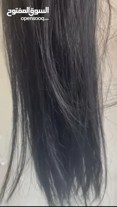 باروكة شعر طبيعي هندي  ووصلات شعر حرارية نخب اول مع لاصق هدية ممكن غسلهم واستشوارهم بشكل مستمر
