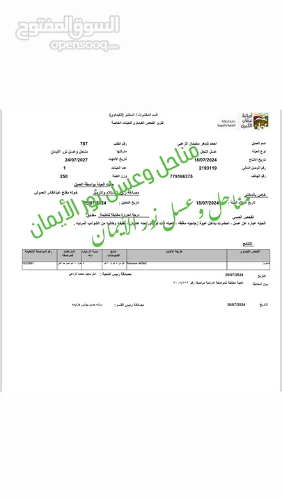 عسل طبيعي من أراضي اربد