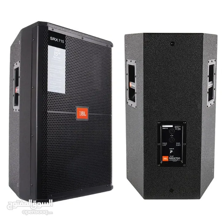 JBL SRX715 pro speakers + heavy-duty stands(tripod)