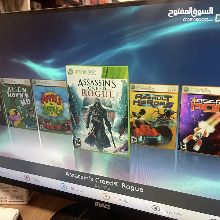 اكسبوكس 360 مهكر مع ايدتين 130 لعبه