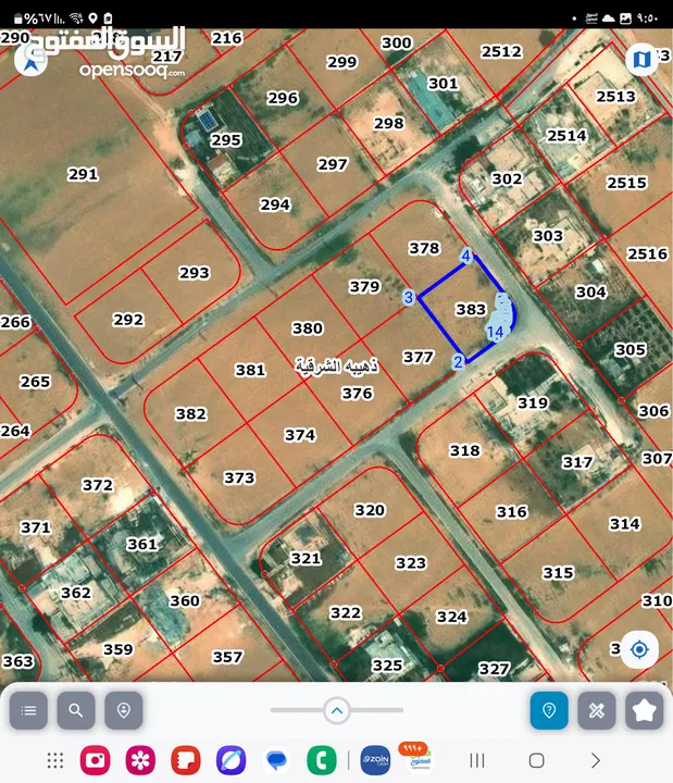للبيع قطعه ارض 1028 م شارعين ذهيبه الشرقيه سكن ب كافه الخدمات
