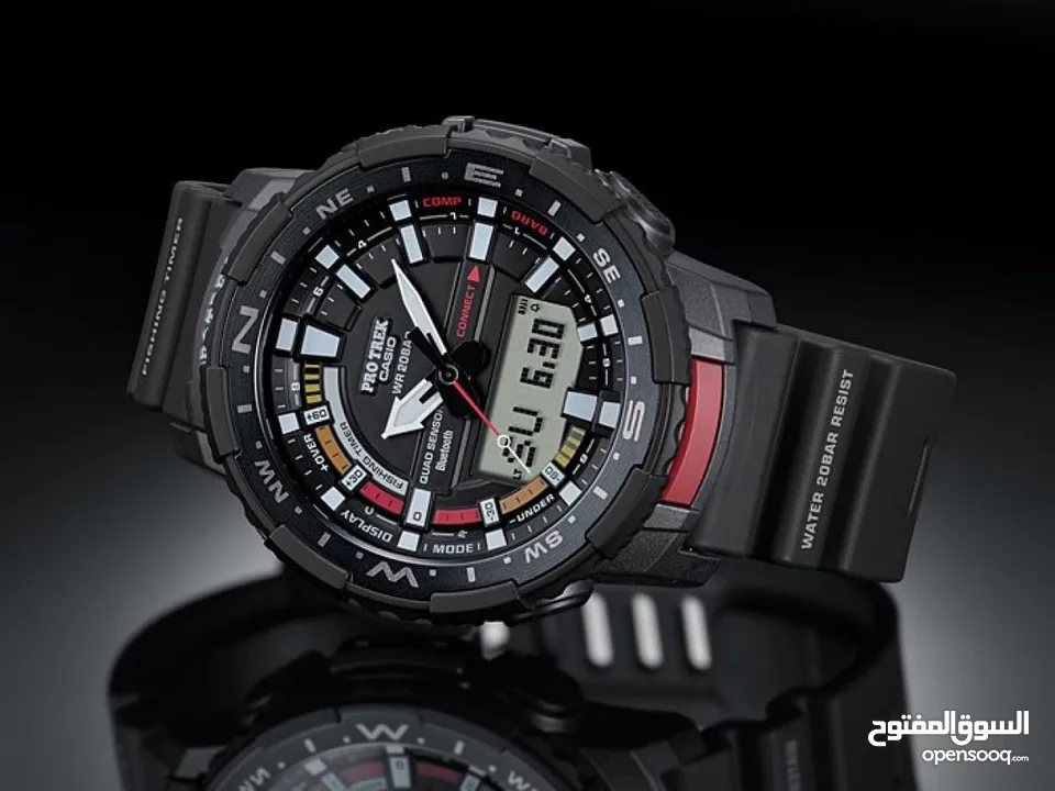 Casio Protrek PRT B70 حساسات وبلوتوث للاتصال بالهاتف