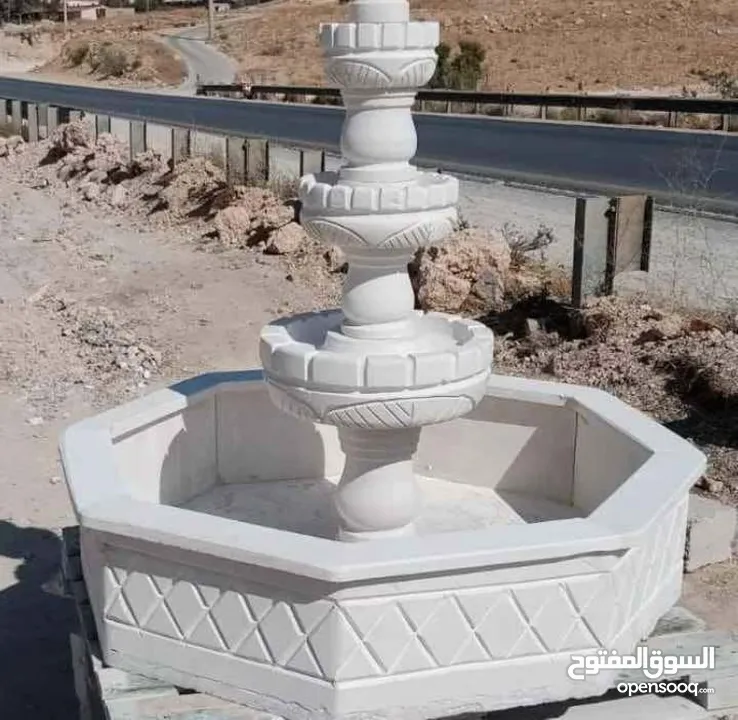 نوافير وشلالات وبابكيو احواض زريعه جميع انواع الحجر البناء والديكوارات