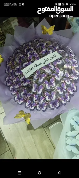 باقه فراشات 30 فراشه بتضوي وعليها العباره يلي بتناسبك
