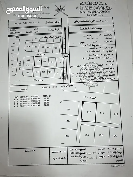 ارض سكنية ف بركاء منطقة قريحه الثالثه أنا المالك والملك لله