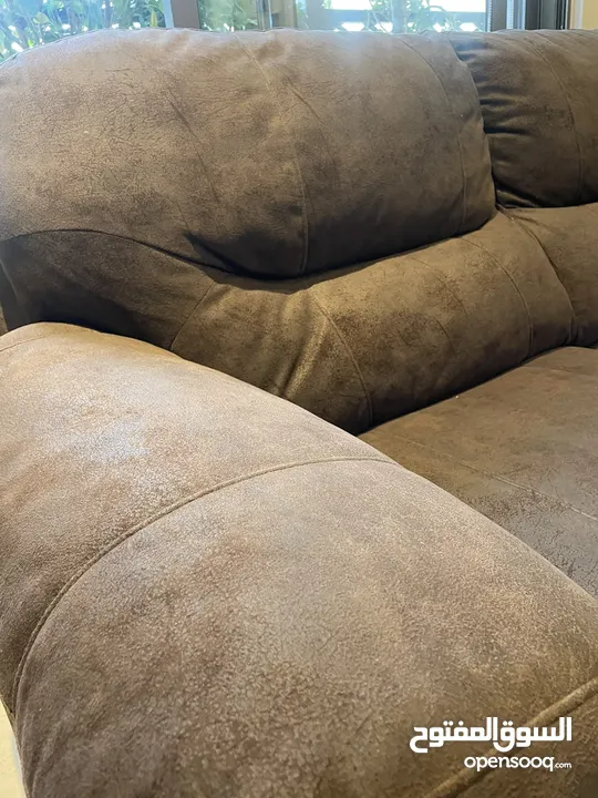 Nabuk Fabric Sofa Set (3 piece)