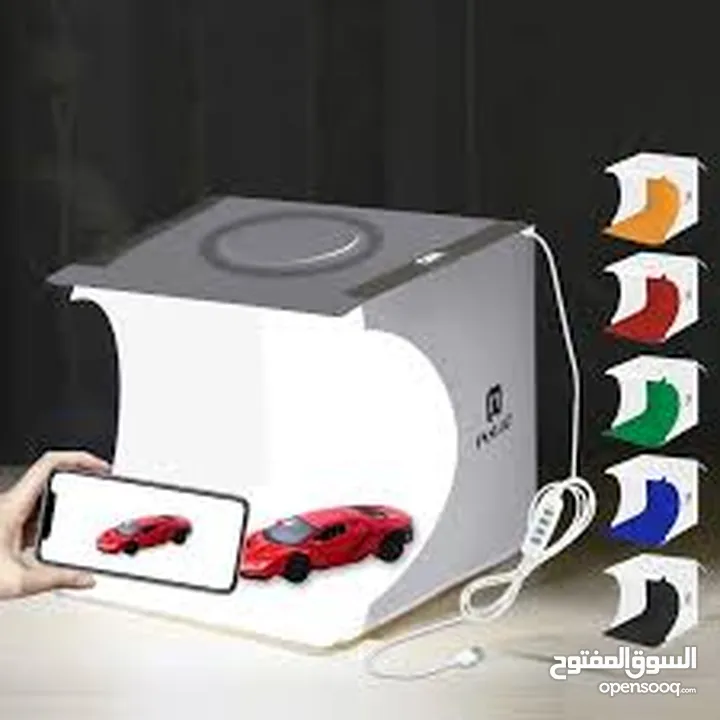 صندوق احترافي مضيء  مخصص ل تصوير اكسسوارات و سنسال و حلويات  و موبايل و ساعه و العاب و مكياج  و عطور