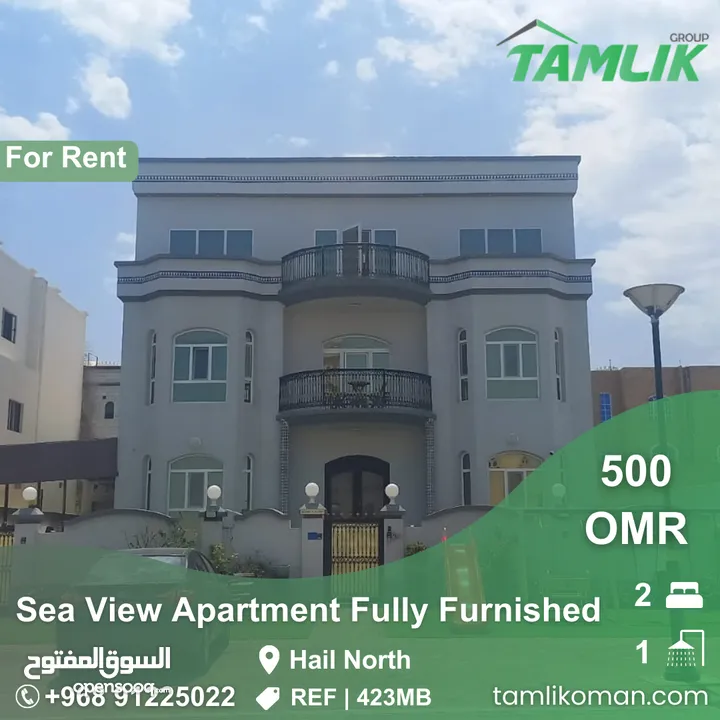 Sea View Apartment Fully Furnished for Rent in Al Hail North  REF 423MB