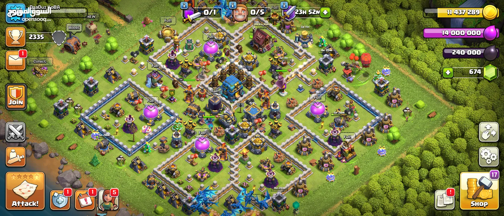 Clash Of clans 12 max