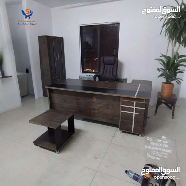 مكتب قياس 160*80 مع جانبيه وطاولة وسط خشب لامينت مستورد بسعر المصنع تفصيل جميع الموديلات جميع المقاس