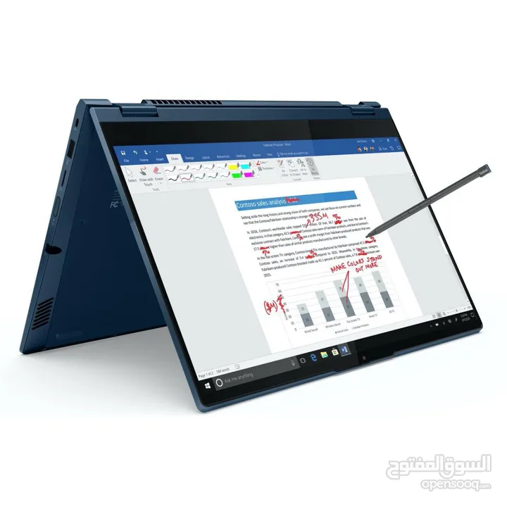جهاز لينوفو : Lenovo ThinkBook 14s yoga  الجهاز (2in1) يعني بتحول لتابلت